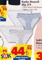 KADIN DESENLİ SLİP KÜLOT 2’Lİ